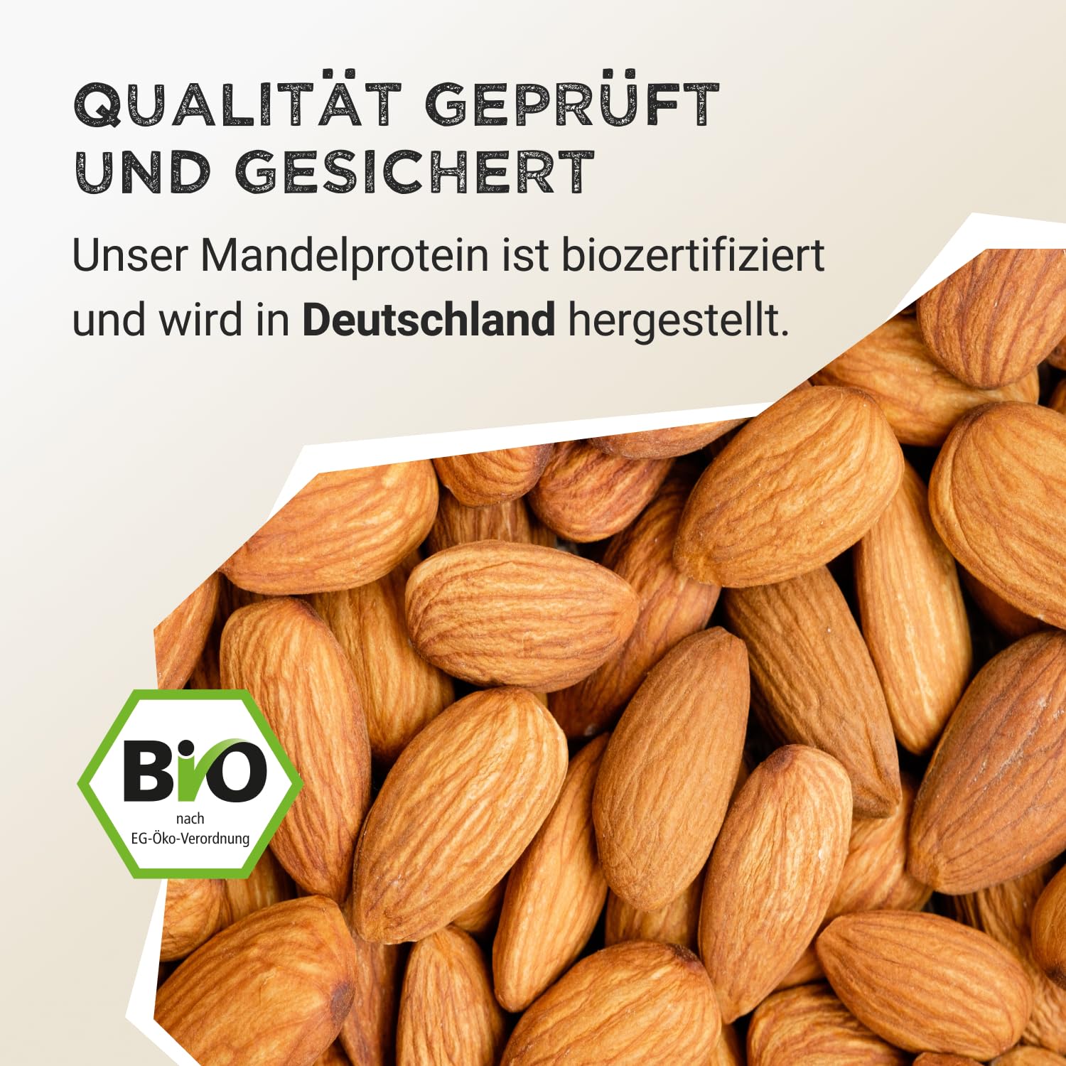 HARVEST REPUBLIC Veganes Proteinpulver Natur | 550 g Protein Pulver auf Mandelbasis | bis zu 13,8 g Protein pro Portion | Geschmacksneutral | ohne Zusatzstoffe