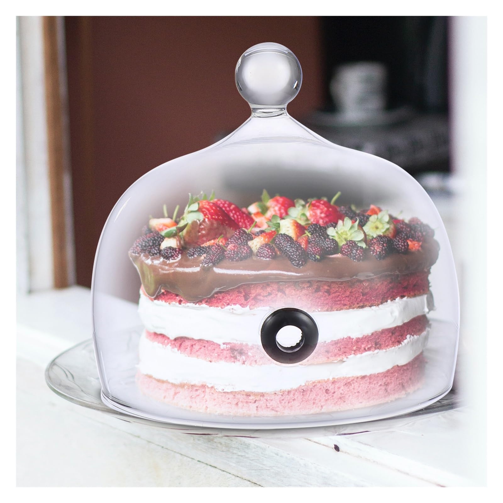 Couvercle à Gâteau en Verre Résistant à la Chaleur et au Froid 1 Pièces