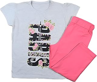 Papillon Girls Pijama Set Of 2 Pieces Printed Paris Pajama Set
