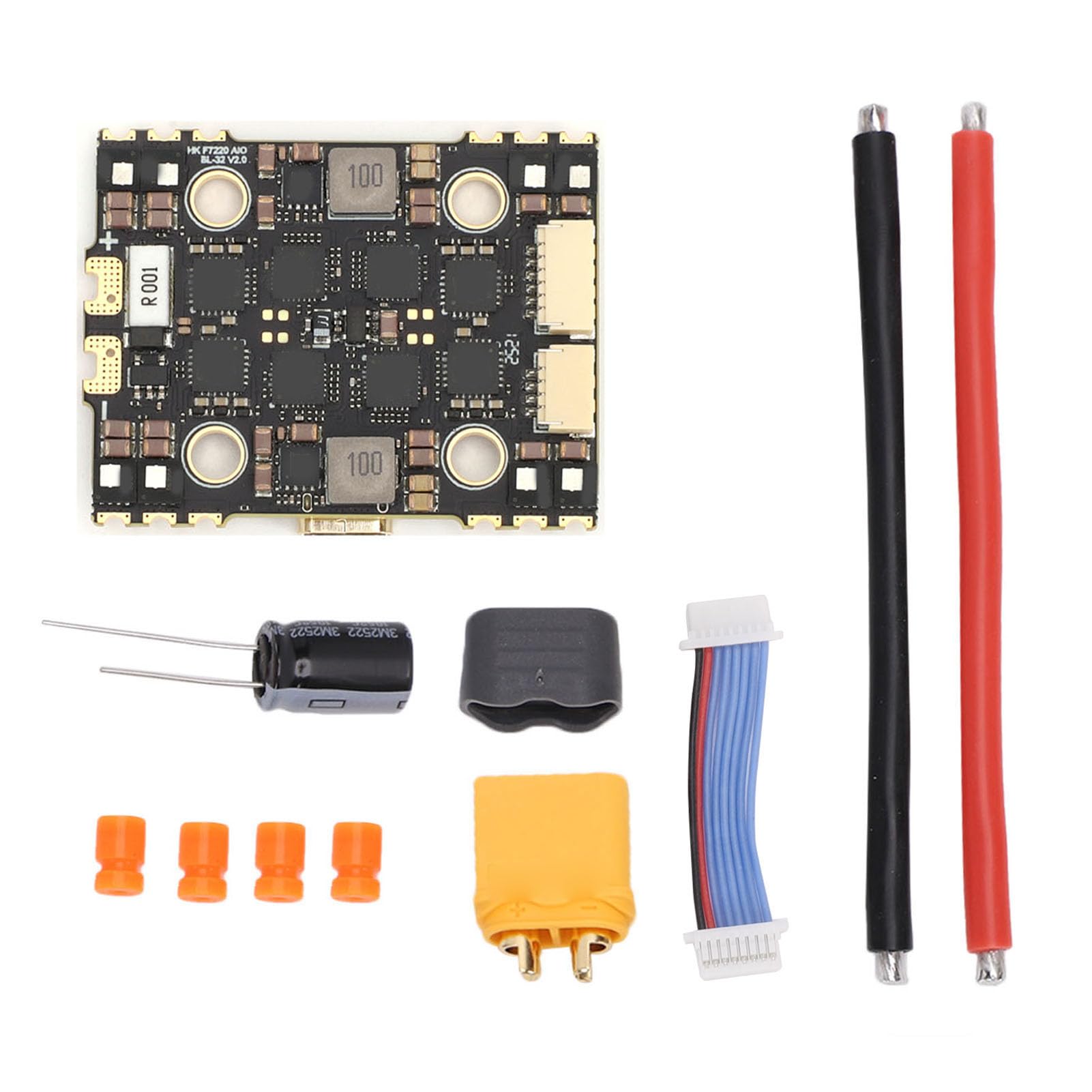POENVFPO 60A 8S Drone 4 w 1 ESC, 32-bitowe Oprogramowanie Sprzętowe, Bezszczotkowy Elektryczny Regulator Prędkości z obsługą DShot600 dla Dronów Wyścigowych FPV