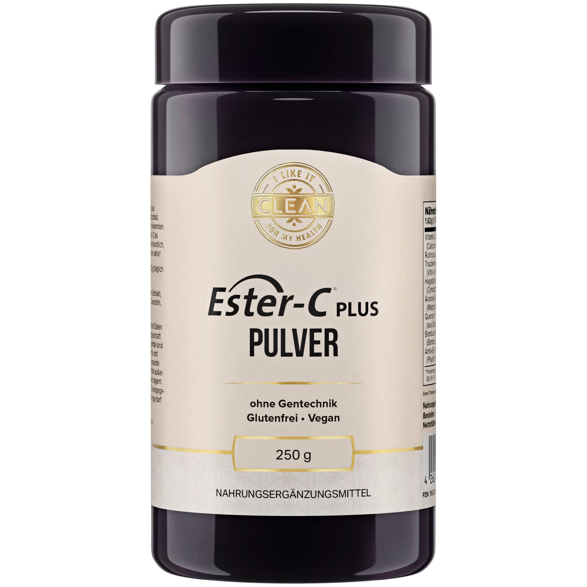 I-like-it-Clean® - Ester-C® Plus Pulver - 250 g - vegan, klinisch geprüfter Rohstoff, synergistischer Komplex, 1000mg Vitamin C pro Tagesdosis - ohne unerwünschte Zusätze & in Frankreich abgefüllt