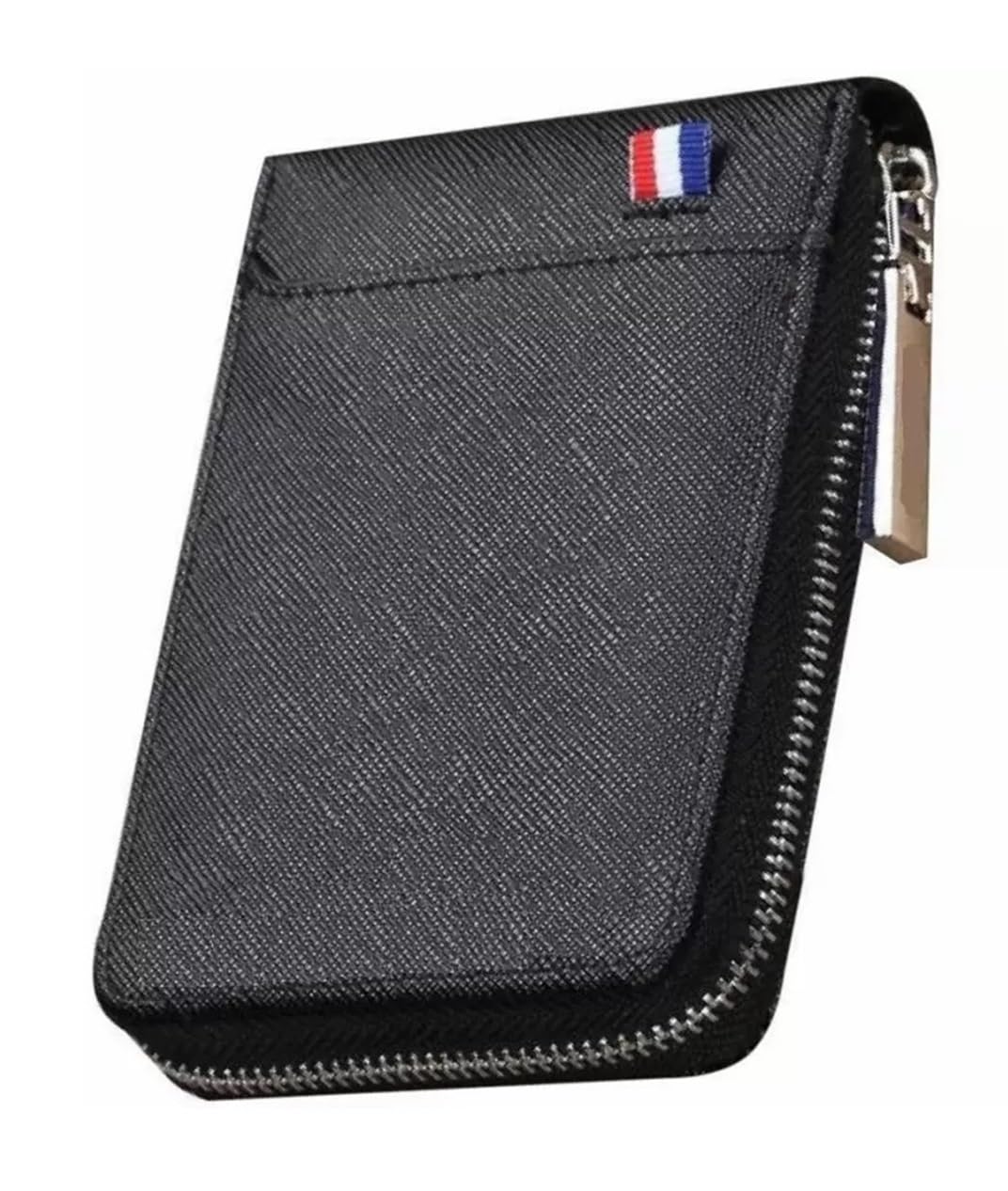 Leather Business RFID Blocking 9 Slot Vertical Credit Card Holder Organizer Case Wallet (Black)-image-45