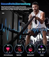 LIGE Férfi Okosóra Telefonhívás Funkcióval - 1.39" Katonai Stílusú Fitness Óra, 24H Pulzusmérő, 100+ Sportmód, IP67 Vízálló, Fekete 5