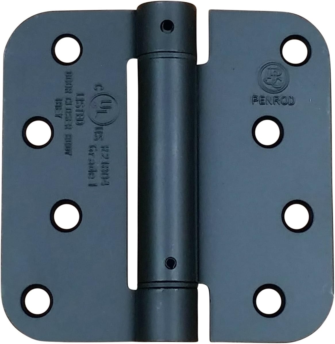 Hinge Outlet Spring Hinges - 4 Inch, Self Closing Adjustable (Flat Black, 2 Pack)