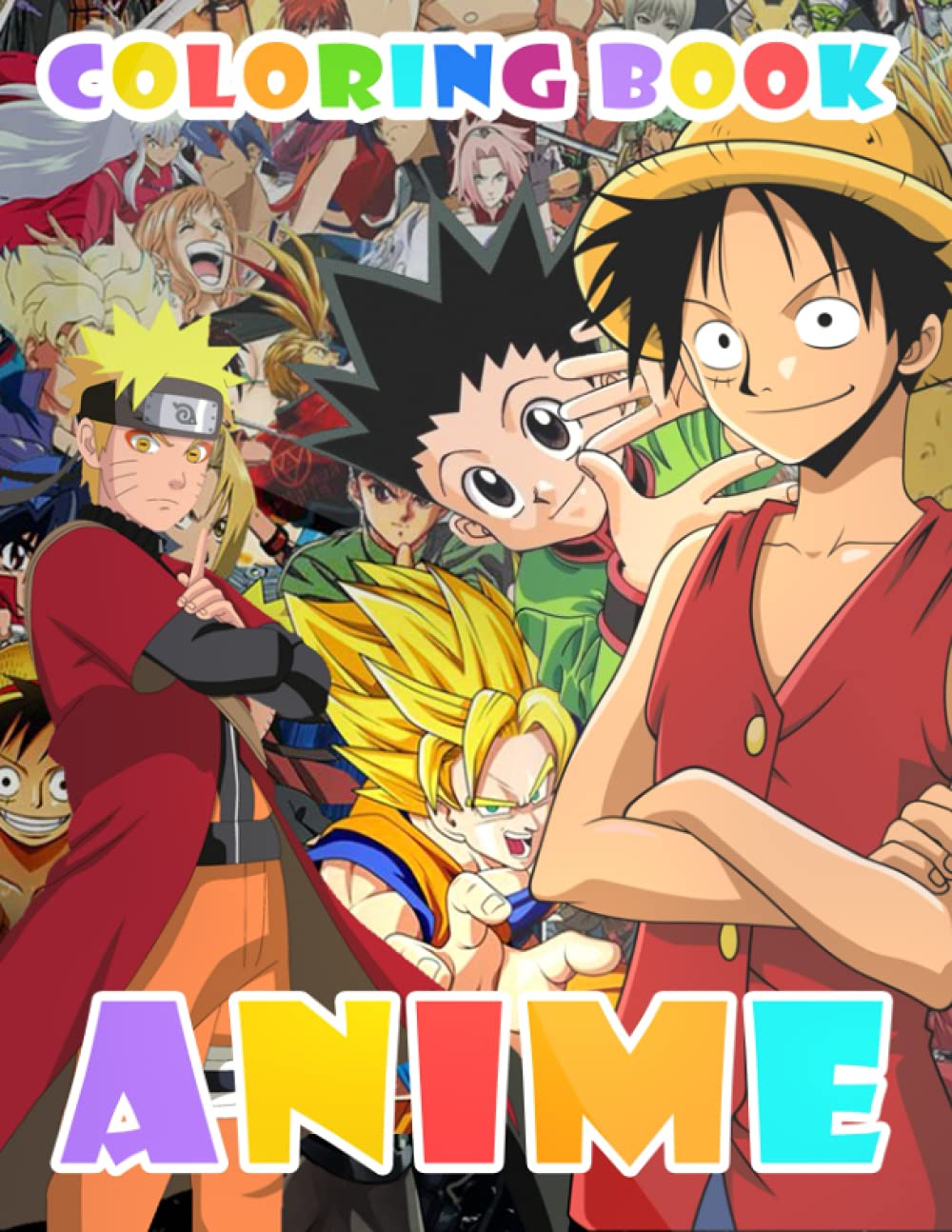 Anime Coloring Book 100 Page With Mixed Anime Characters Most