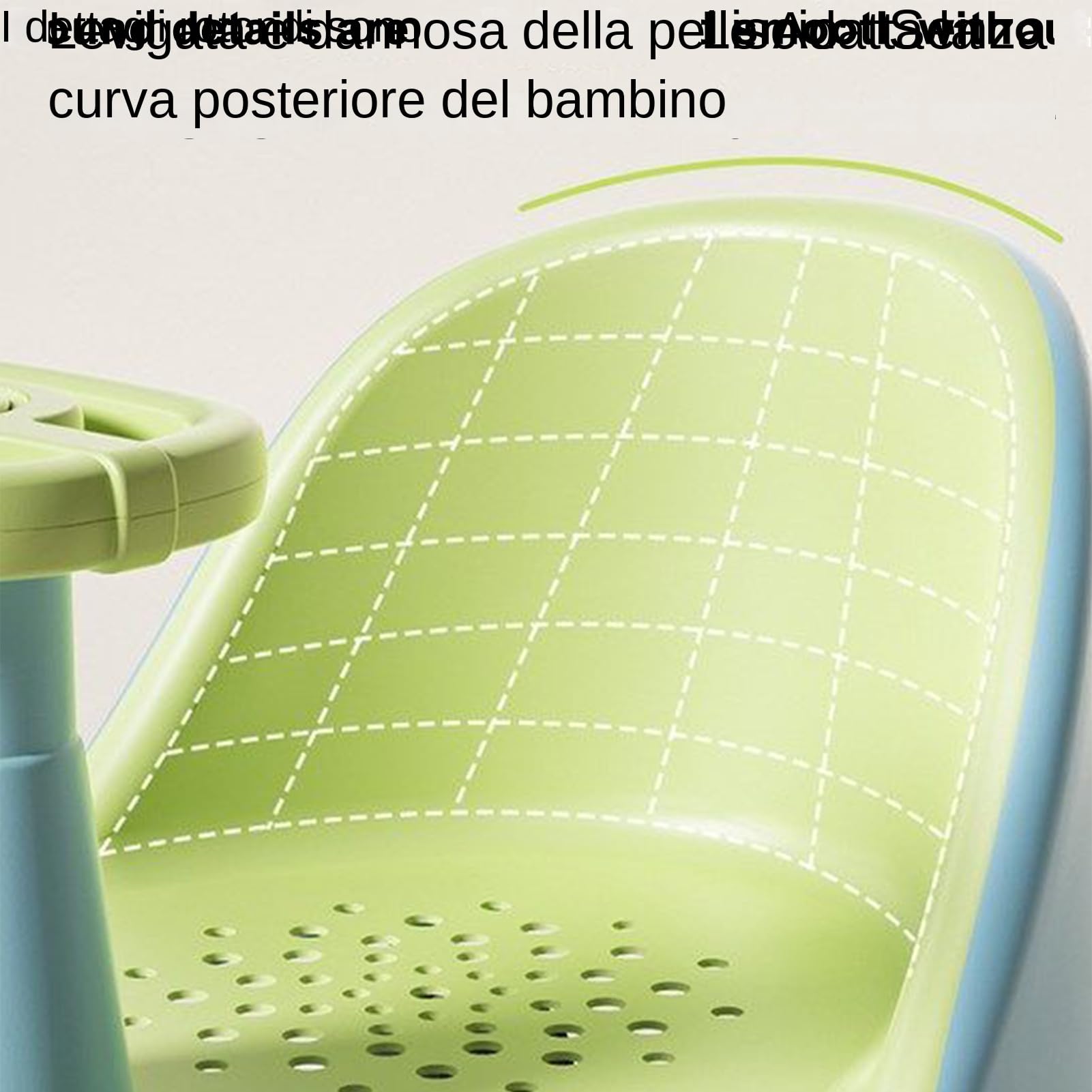 Stabile seggiolino da per bambini, comodo supporto per vasca, dispositivo per lavare i bambini da 10 pollici con struttura robusta, seggiolino da compatto con design portatile, vestibilità