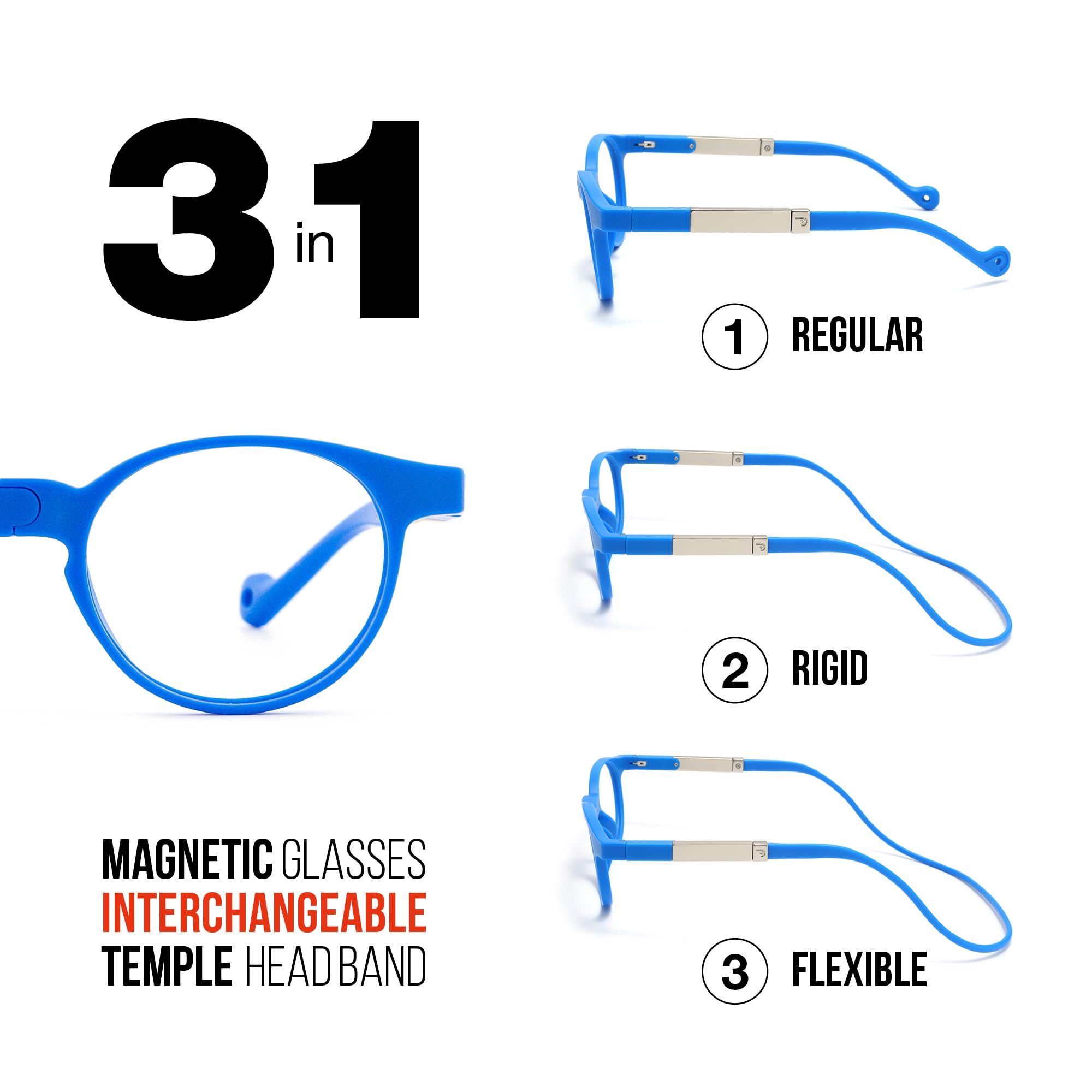 DIDINSKY Krik Occhiali da Lettura Magnetici, Anti Luce Blu | Chiusura magnetica frontale · Per leggere da vicino · Anti luce blu · Ingrandimento +1.0 a +3.0 · Custodia inclusa