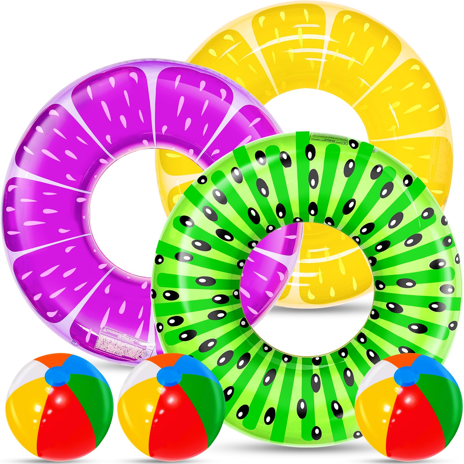 Photo 1 of iGeeKid 6 Pack Inflatable Pool Floats & Beach Balls