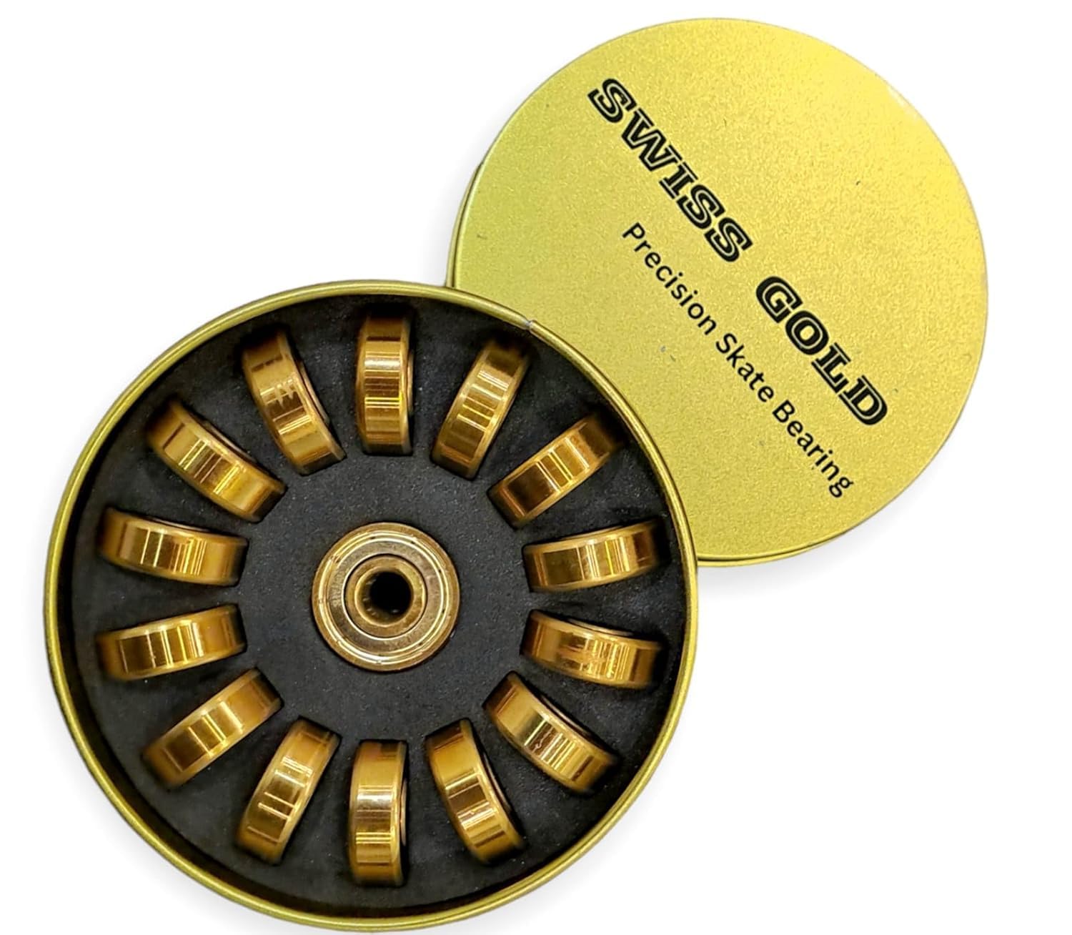 Swiss Gold Bearing Professional High Speed Quad Bearings for Skates, 627, Pack of 16-image-17