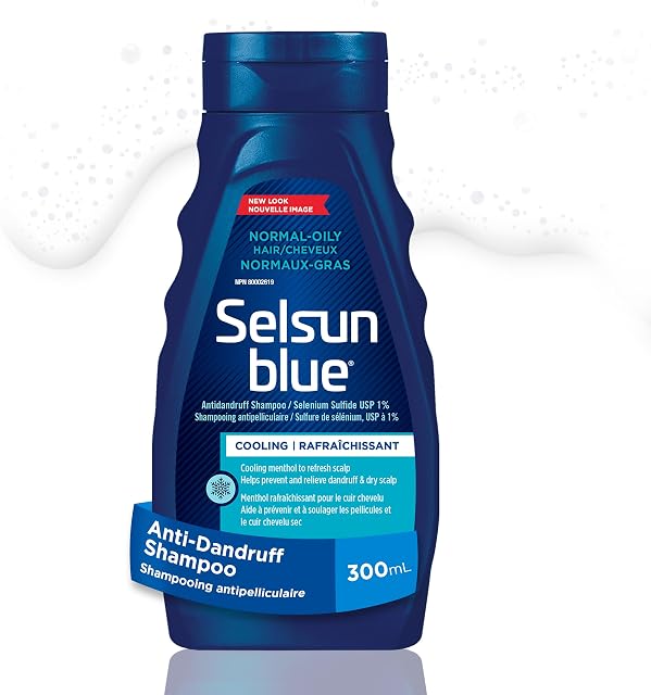 Selsun Blue Normal-Oily Hair Anti-Dandruff Shampoo, Cooling Menthol to Refresh Scalp, with 1% Selenium Sulfide, Helps Prevent and Relieve Dandruff & Dry Scalp, Gentle Enough for Daily Use, 300mL