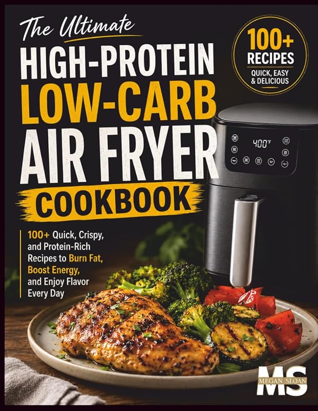 The Ultimate High Protein, Low Carb Air Fryer Cookbook: 100+ Quick, Crispy, and Protein-Rich Recipes to Burn Fat, Boost Energy, and Enjoy Flavor Every ... cookbook series for simple, healthy eating)