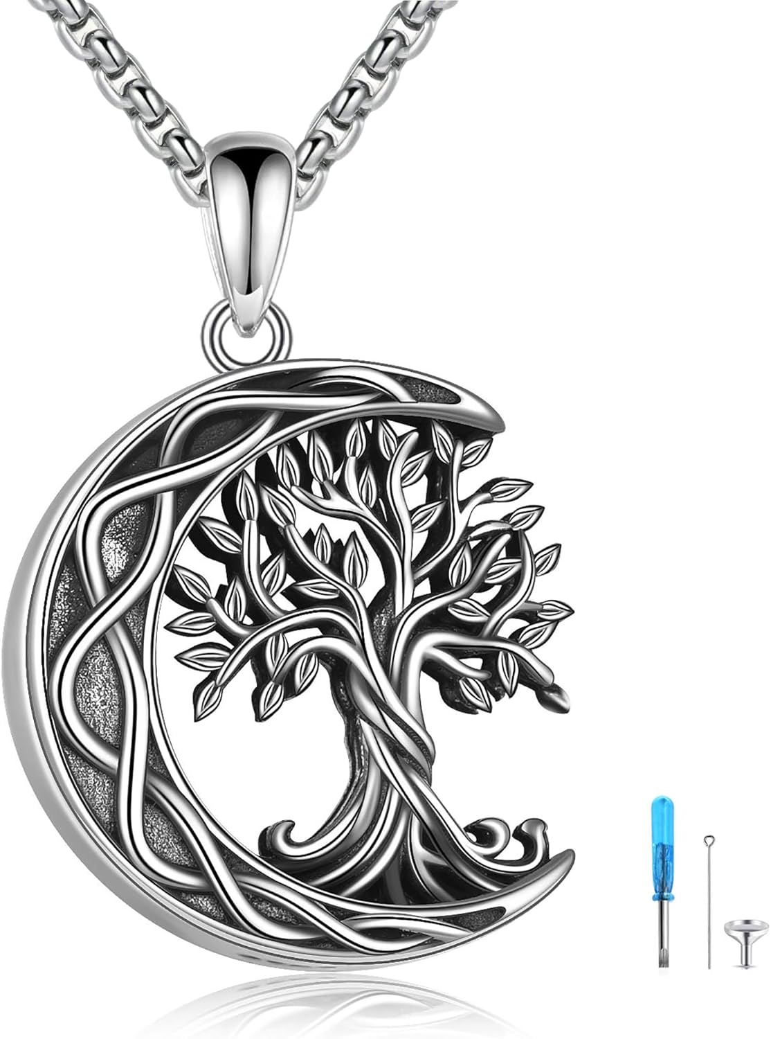 ONEFINITY Tree of Life Urn Necklaces for Ashes Family Tree Cremation Jewelry for Ashes Memory Jewelry for Women Men