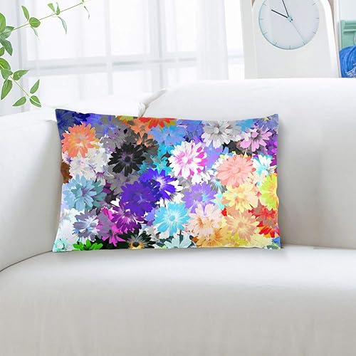 Miniatura 8 de BELSAV Hermosa funda de almohada de flores de 20 x 30 pulgadas, diseño estampado de Halloween, funda de almohada decorativa para interiores y