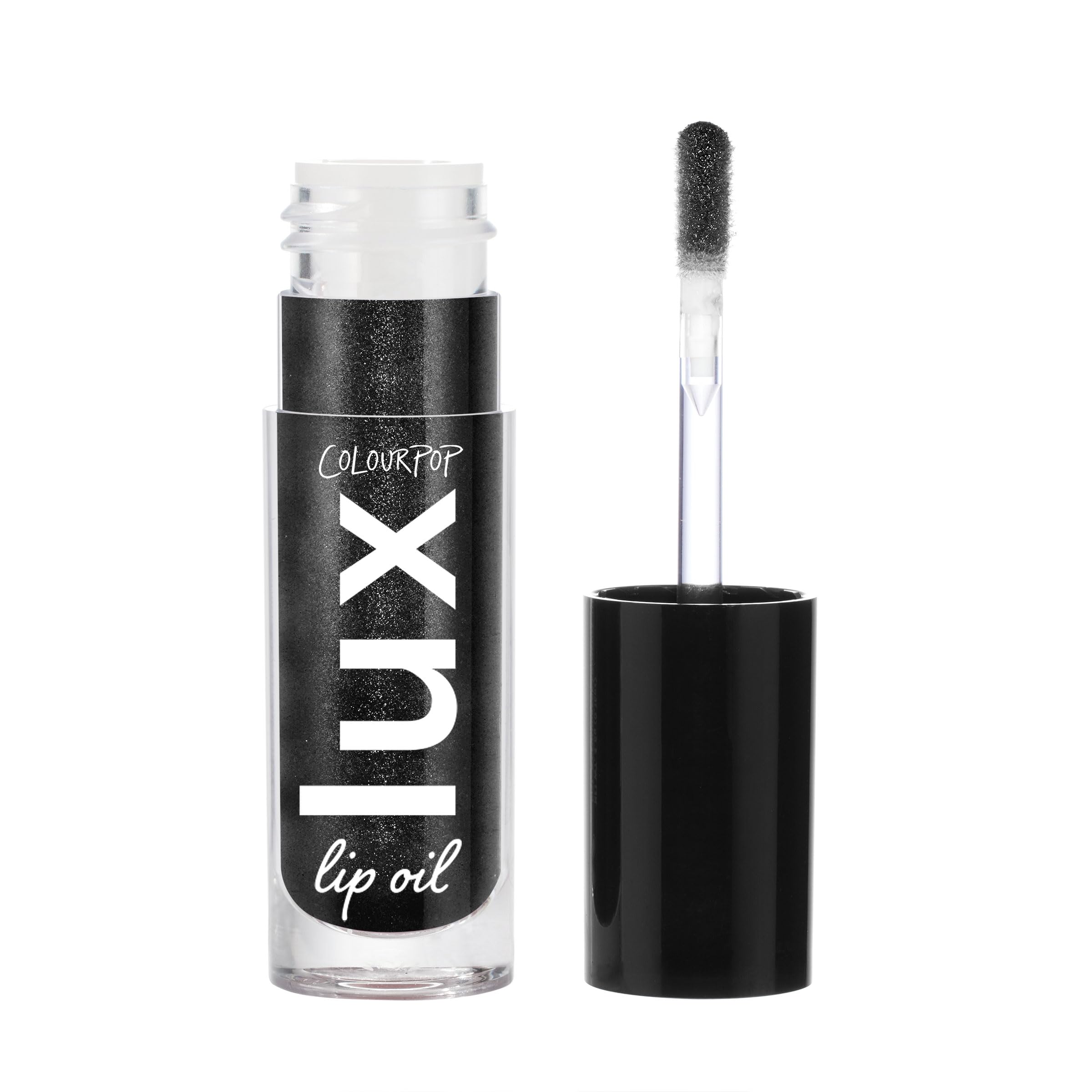 ColourPop Lux Lip Oil - Hydrating, Sheer Tinted Lip Oil Formulated with Antioxidant-Rich Chamomile Extract & Calendula Oil - Non-Greasy, Nourishing Black Lip Oil - Team Jacob (0.16 oz)
