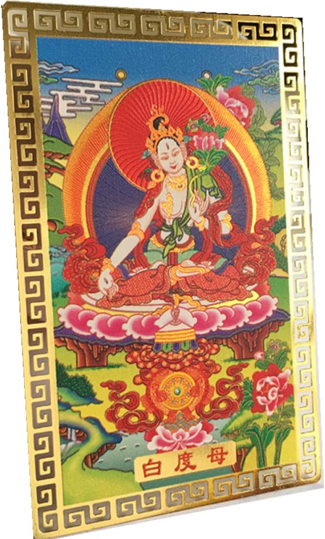Yechen Feng Shui White Tara Talisman Card Talisman Card Amulet Card Protection TC12
