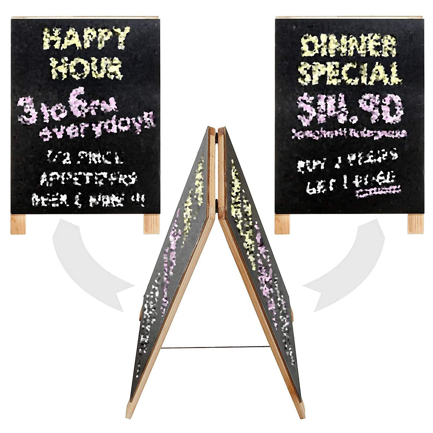 EPANO Kreidetafeln Holzrahmen Tafel Löschbare Informationen Schild Desktop Hochzeit Beschilderung Hinterlassen Sie eine Nachricht Schreibtafel