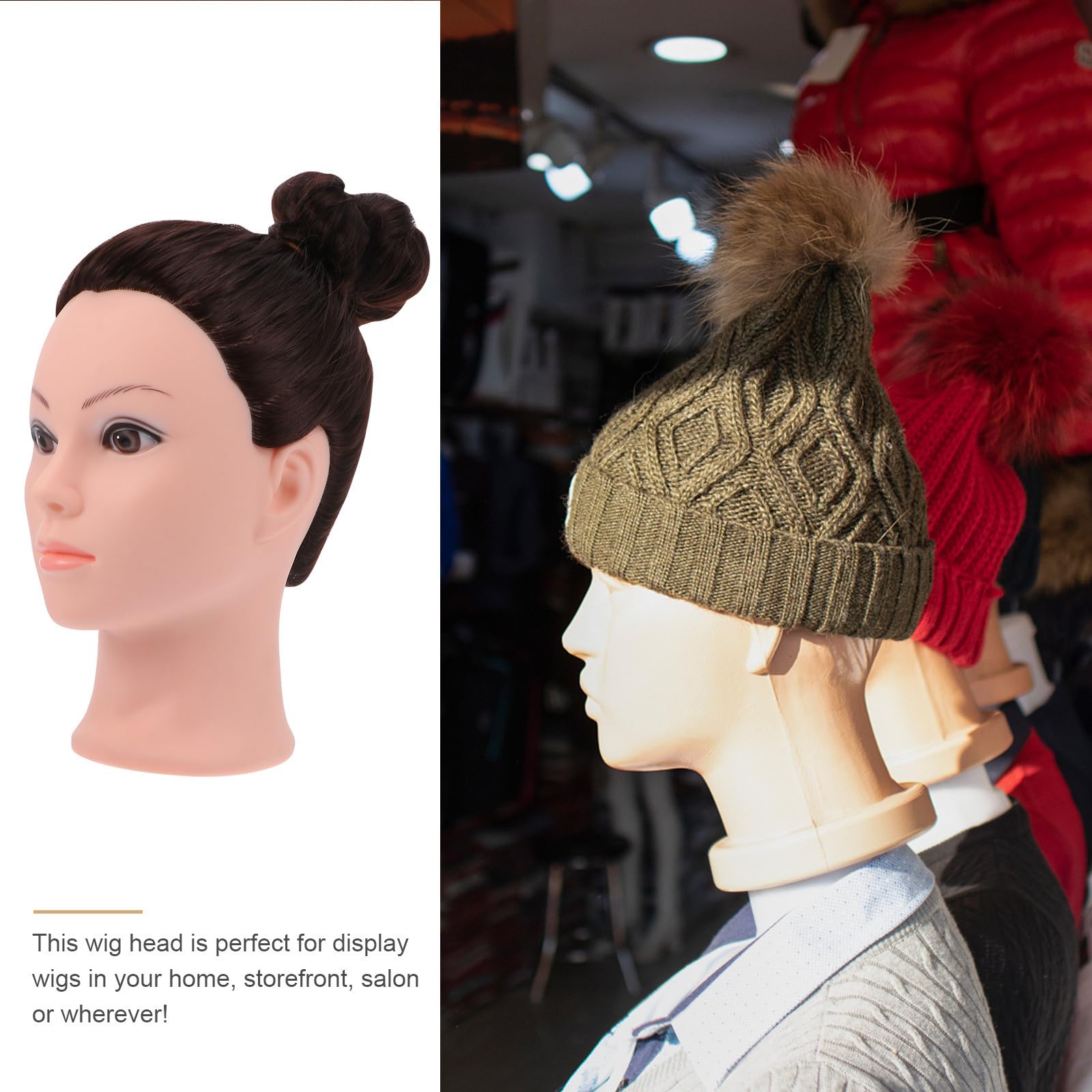 Toddmomy Tête de Mannequin Cheveux Longs Pratique du Tressage pour L'entraînement Coiffure en Fibre Haute Température et Plastique Conditionnement en Salon