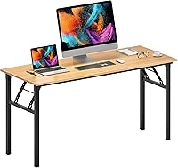 Vista 37 de Need - Escritorio plegable de 31 1/2" sin ensamblaje, mesa pequeña para computadora, escritorio robusto y resistente para espacios pequeños, marco