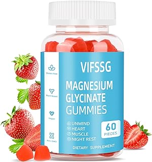 Magnesium Glycinate Gummies 400mg, Sugar Free Gummies with Magnesium L-Threonate 200mg - Magnesium Supplement Chewable Gummies for Women & Men Vegan, Organic Gummies 60 Count