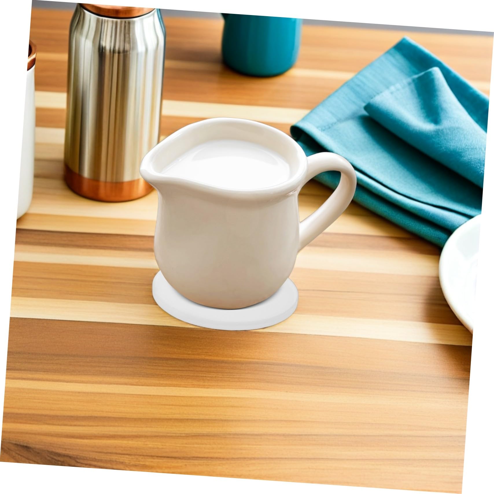 ABOOFAN 12pièces sous-Verres Céramique Vierges à Sublimation Ronds Et Blancs avec Support Liège pour Transfert Thermique Loisirs Créatifs Et Décoration
