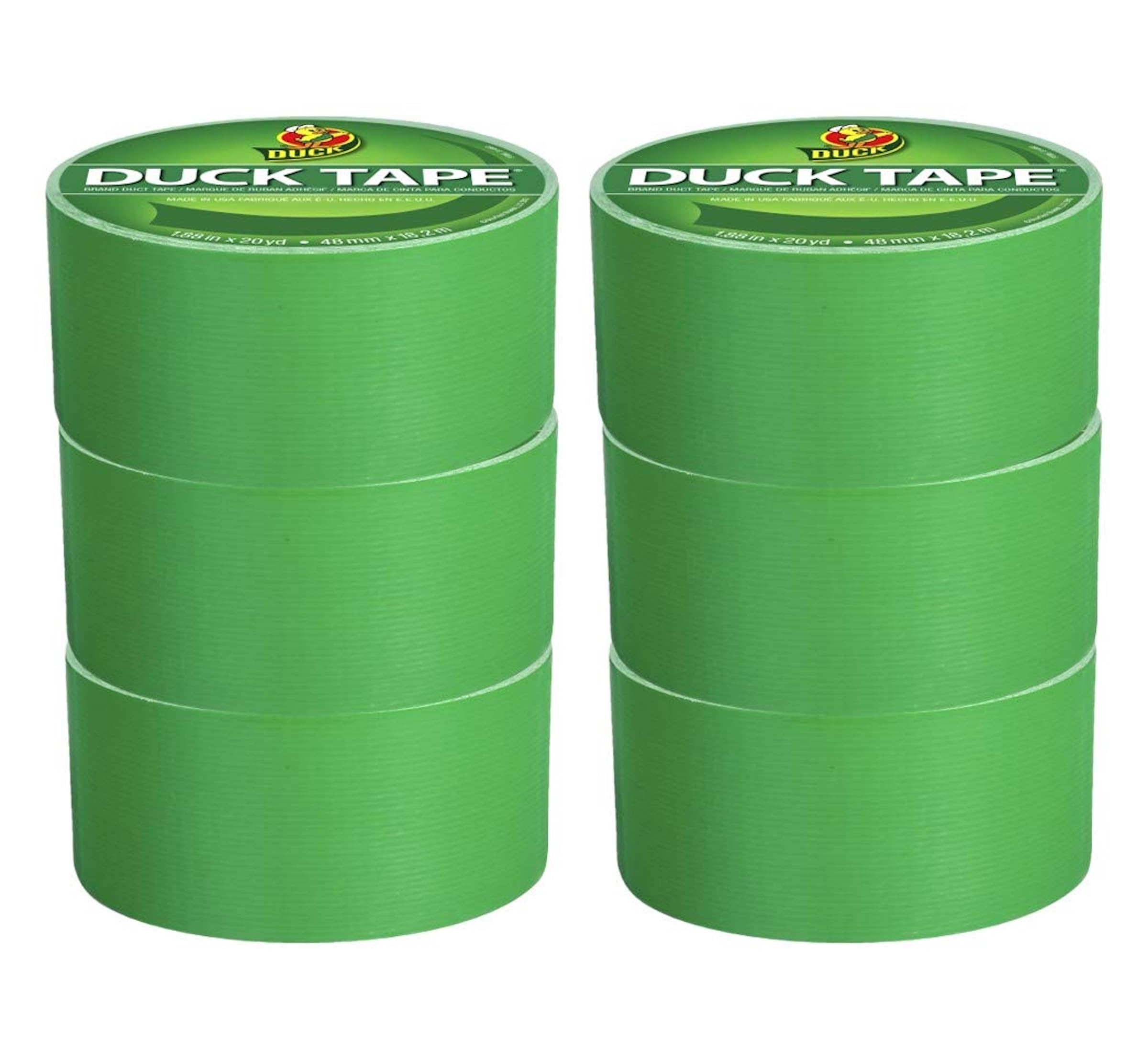 Brand Duck Color Duct Tape, 6-Roll, Green (1304968_C)