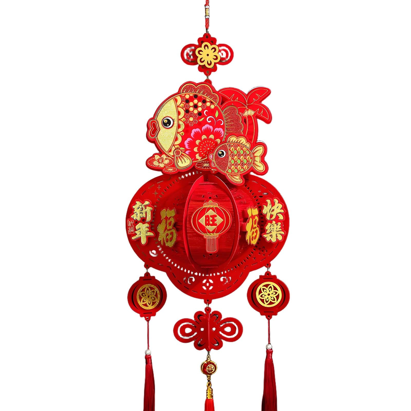SBZIOJHDR Chinese-style lanterns, Novelty Chinese Snake Year Lanterns, Exquisite New Decorations, Red Hanging Lantern(C,14in)