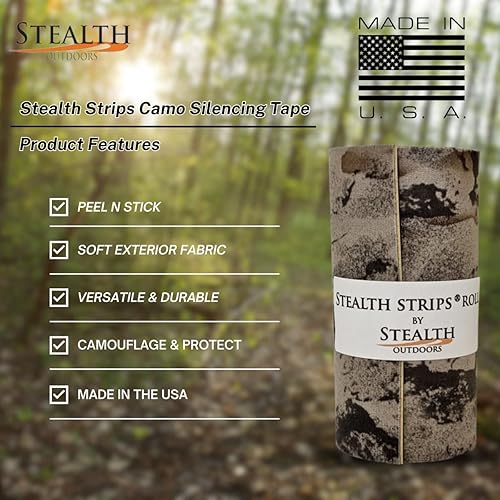 Vista 16 de Cinta silenciadora Smoke Camo Tela silenciadora autoadhesiva Ideal para silenciar todo tu equipo de caza de metal y accesorios