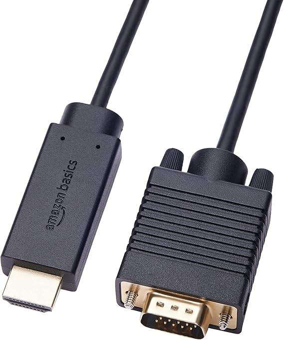 Amazon Basics UniDirectional HDMI to VGA Cable, Gold