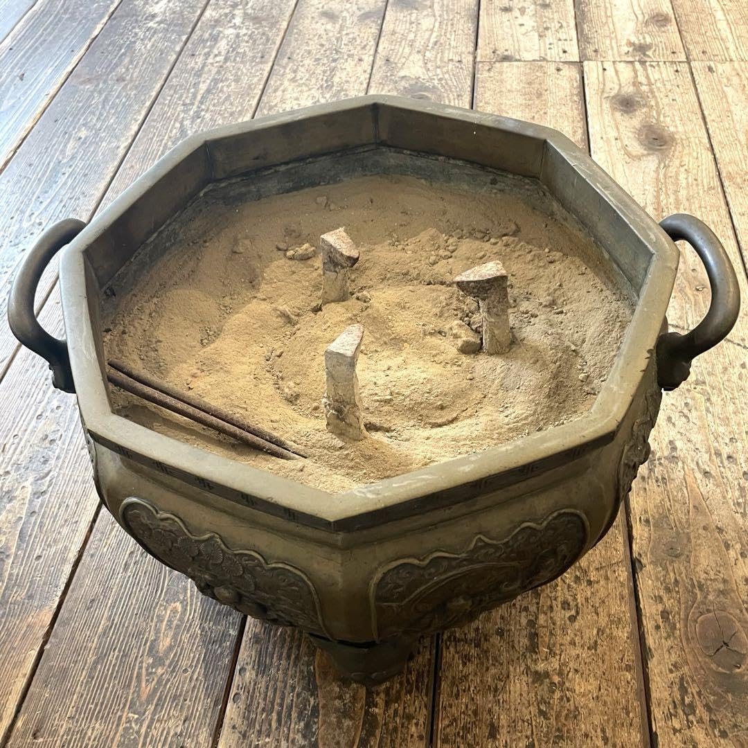 Amazon.co.jp: 八角火鉢 アンティーク 工芸品 年代物 骨董品 古美術