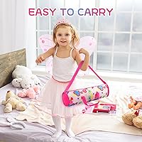 Vista 4 de JIZHI Cuna Reborn para muñecas, cama de muñeca de bebé, juguete plegable para muñecas de 18 pulgadas, accesorios de muñeca Reborn con bolsa