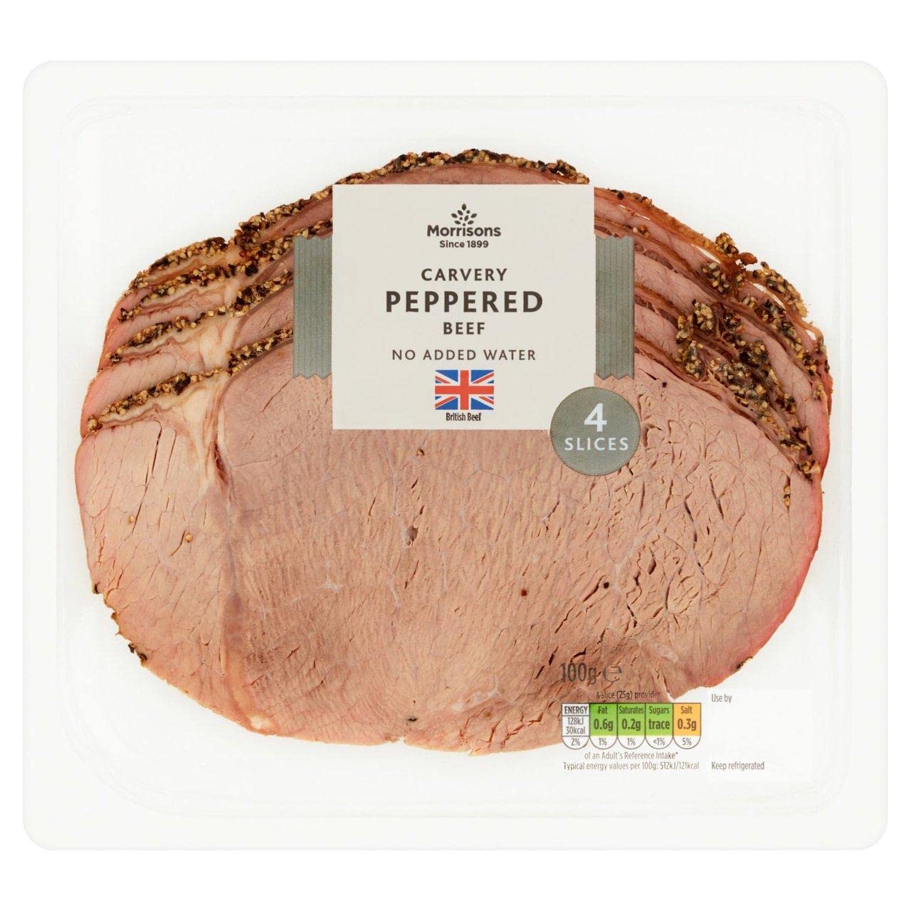 Morrisons Carvery Peppered Roast Beef, 4 x 25g