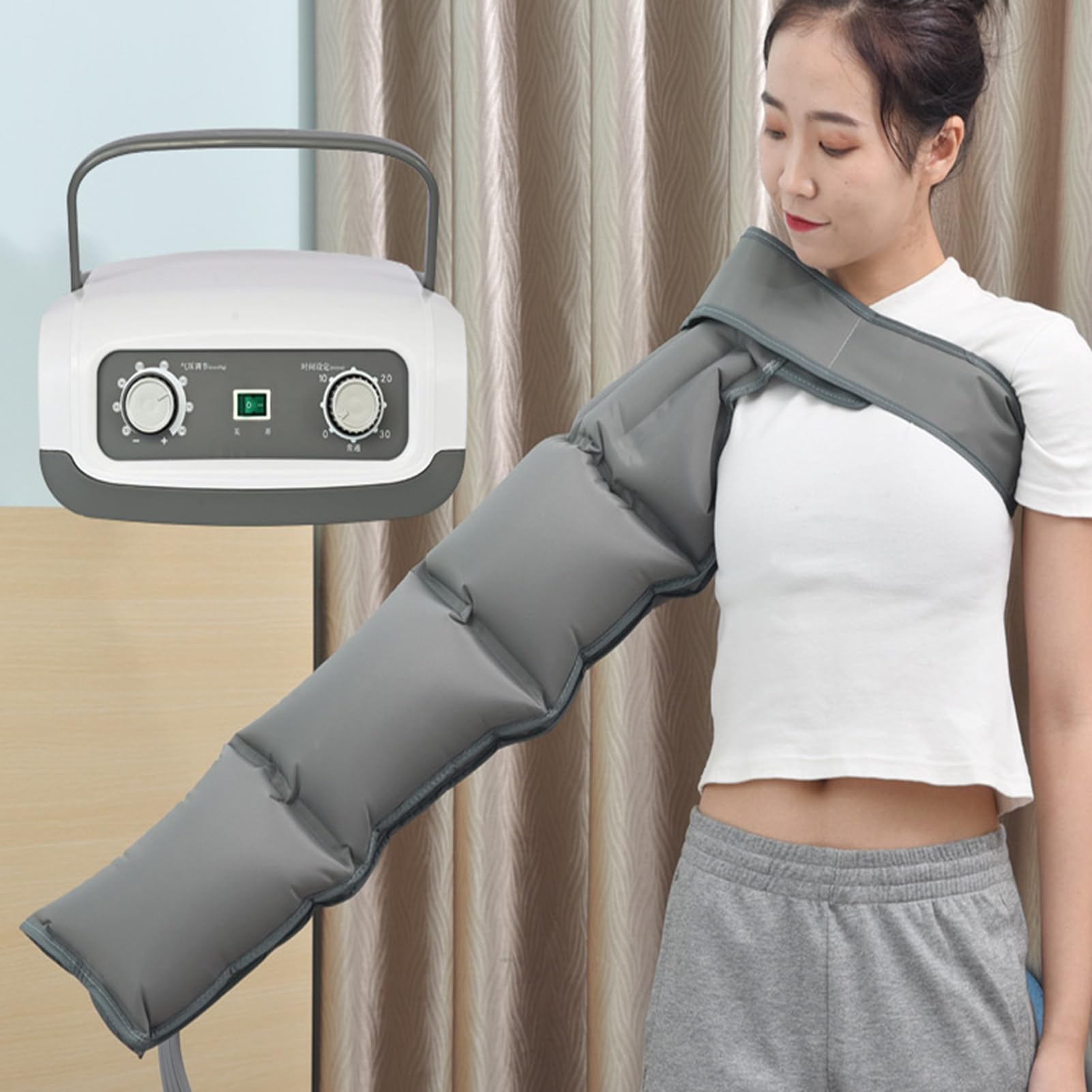 SXSLTSA Leg Compression Massager, Recovery System Compression Boots Leg Massagers for Pain and Circulation Relaxing Foot Calf & Thigh Pressure Massage Machine