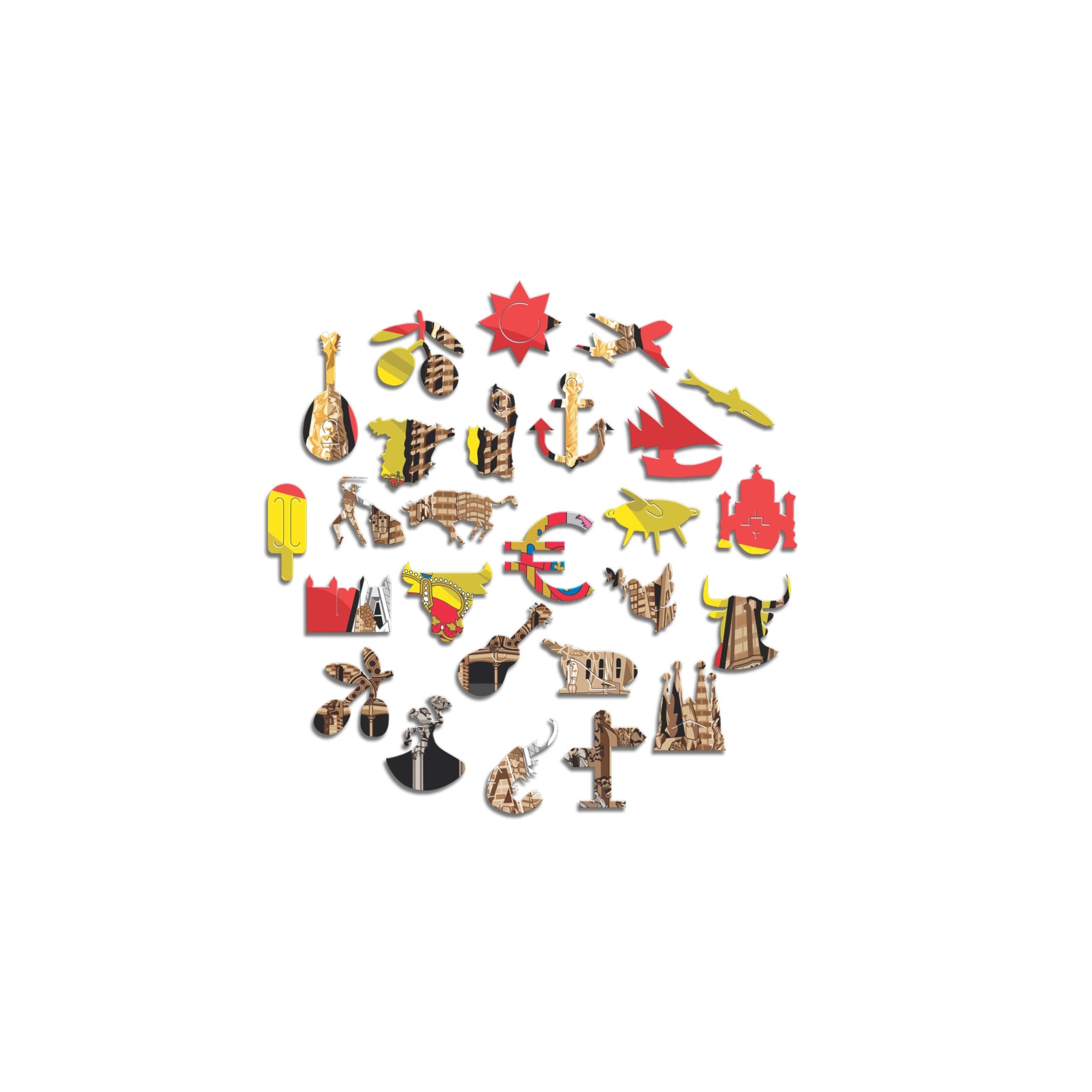 Iconic Puzzles, Sagrada Família, Collezione monumenti, Puzzle di Legno per Adulti e Bambini, Legno 100% Sostenibile, Taglia L 500 Pezzi