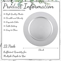 Vista 23 de Tanlade 50 Pcs 13 Inch Charger Plates Bulk Round Wedding Chargers Plastic Dinner Plates for Table Setting Wedding Party Decoration (Gold)