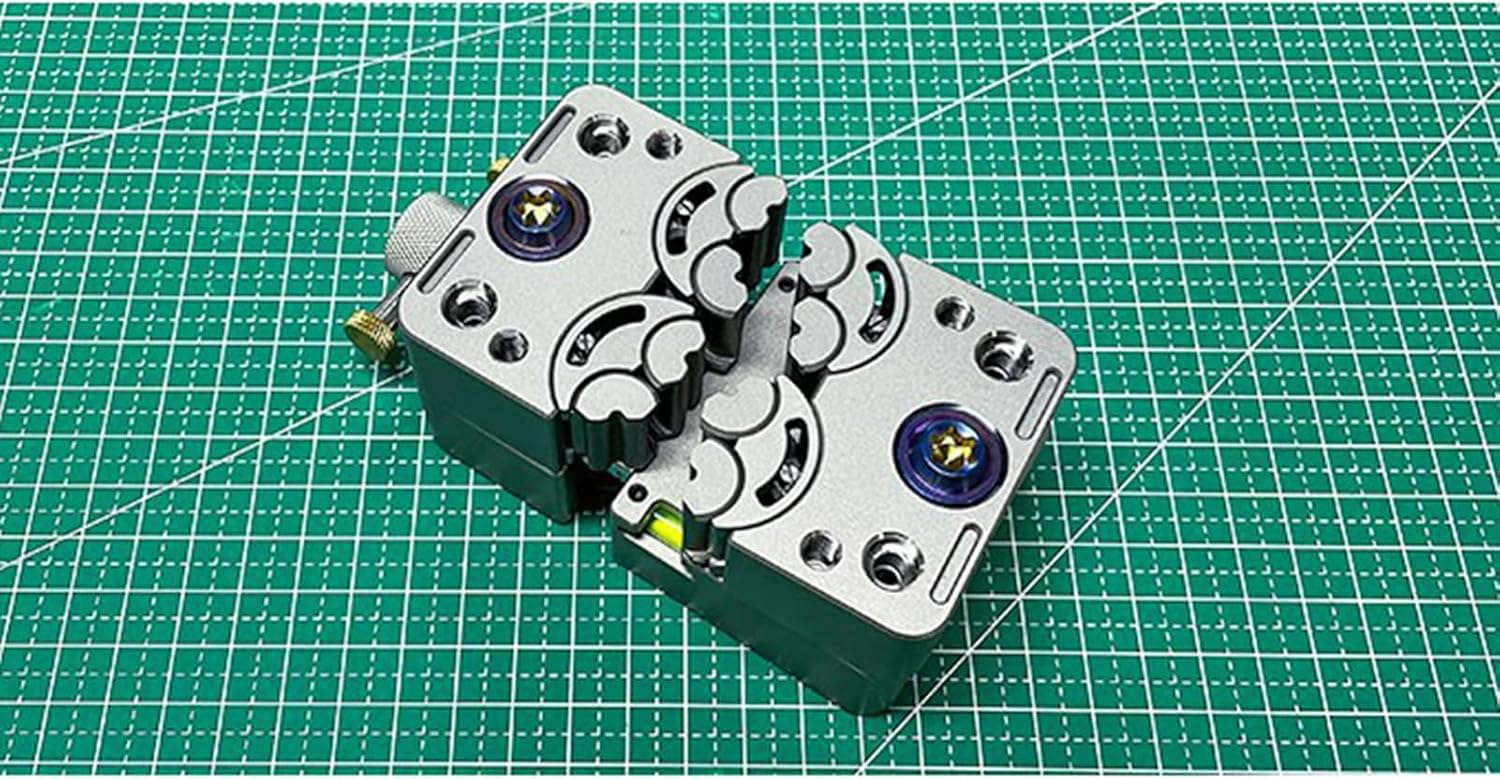 Fractal Vise, 304 Stainless Steel Mini Bench Vise with Non Slip Silicone Base and Multi Jaw Design for Electronics Crafts and Repair (Stainless Steel Chuck)