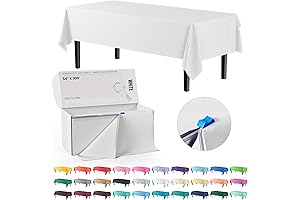 Large White Plastic Tablecloth Roll