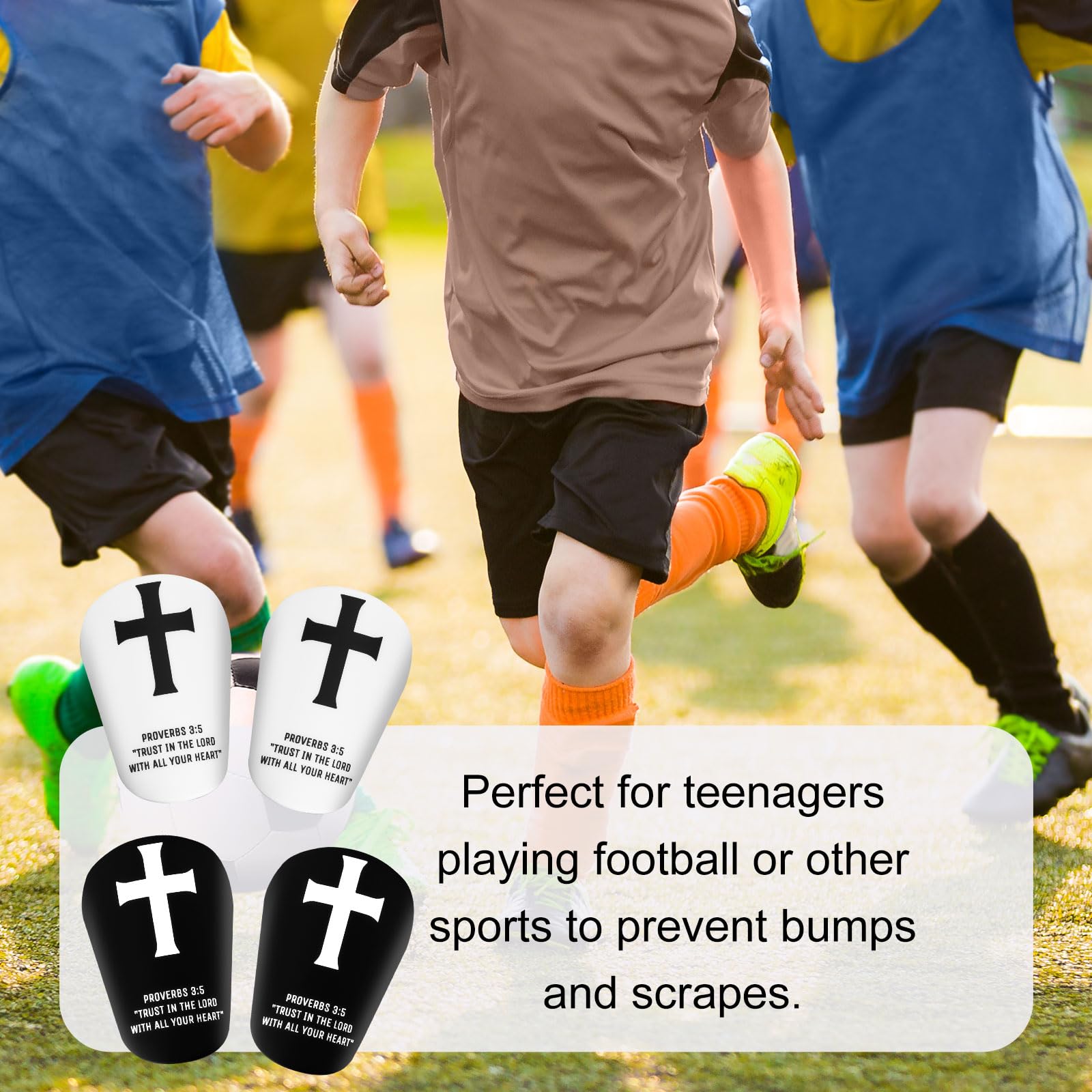 Lot de 2 Paires de protège-Tibias de Football pour Enfants et Hommes