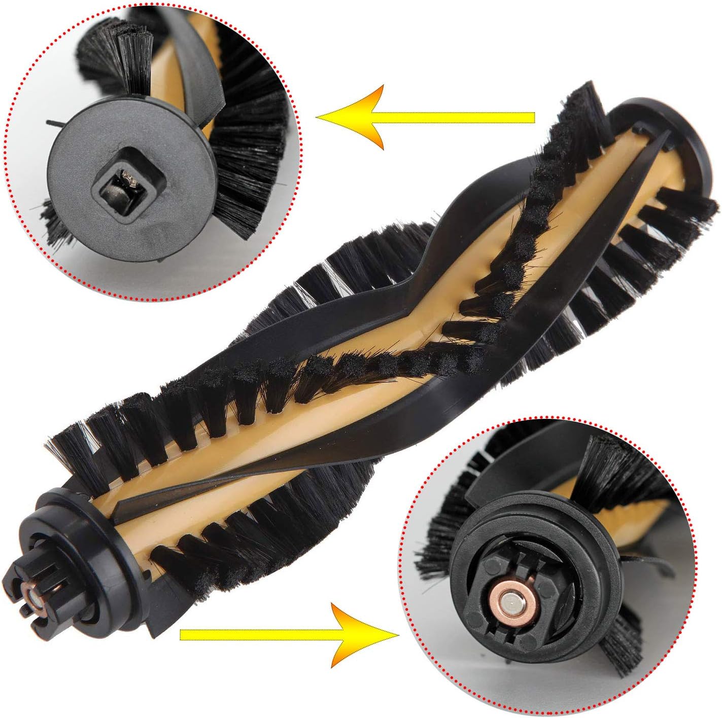 Mochenli Replacement Parts Accessories for Ecovacs DEEBOT N79 N79s Robotic Vacuum Cleaner,8 Side Brushes,4 Filters,1 Main Brush, Accessories Replacment Parts Kit