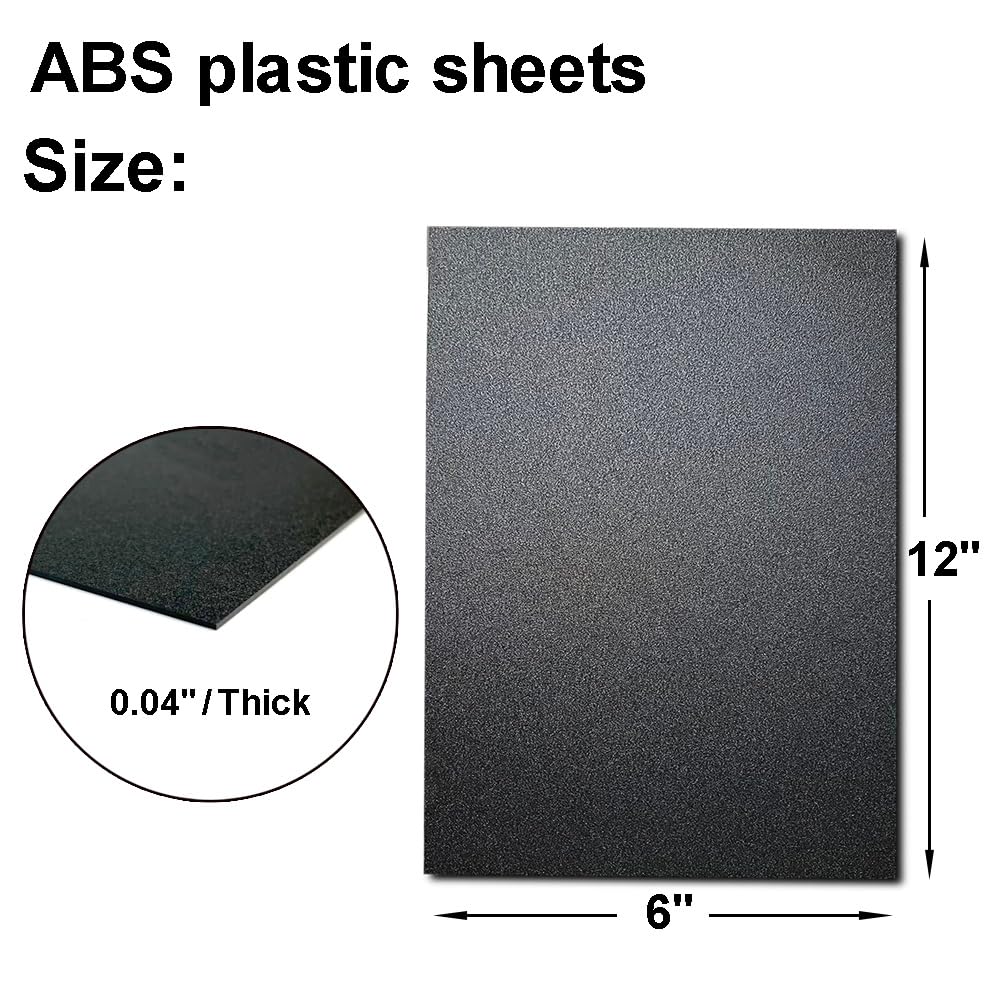Corrugated Plastic Board Black Pack- BLACK ABS PLASTIC SHEET 1/4 Thick 12 X 24 Nominal Construction Plastic Sheets