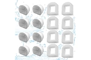 16 Pack Pet Fountain Filter Replacement Compatible with Multiple Water Bowl