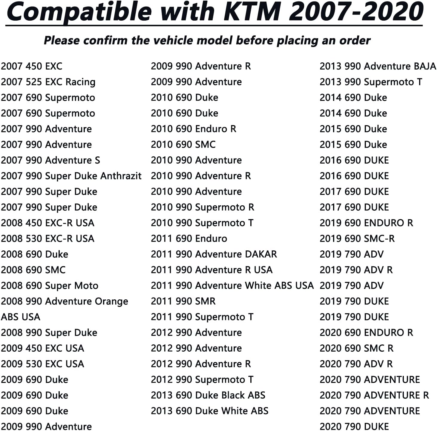 2 Pcs Motorcycle Front or Rear Turn Signal Indicators Compatible with KTM 450 525 530 EXC 690 790 Duke 990 Adventure Super Duke Supermoto 2007-2020 (Clear)