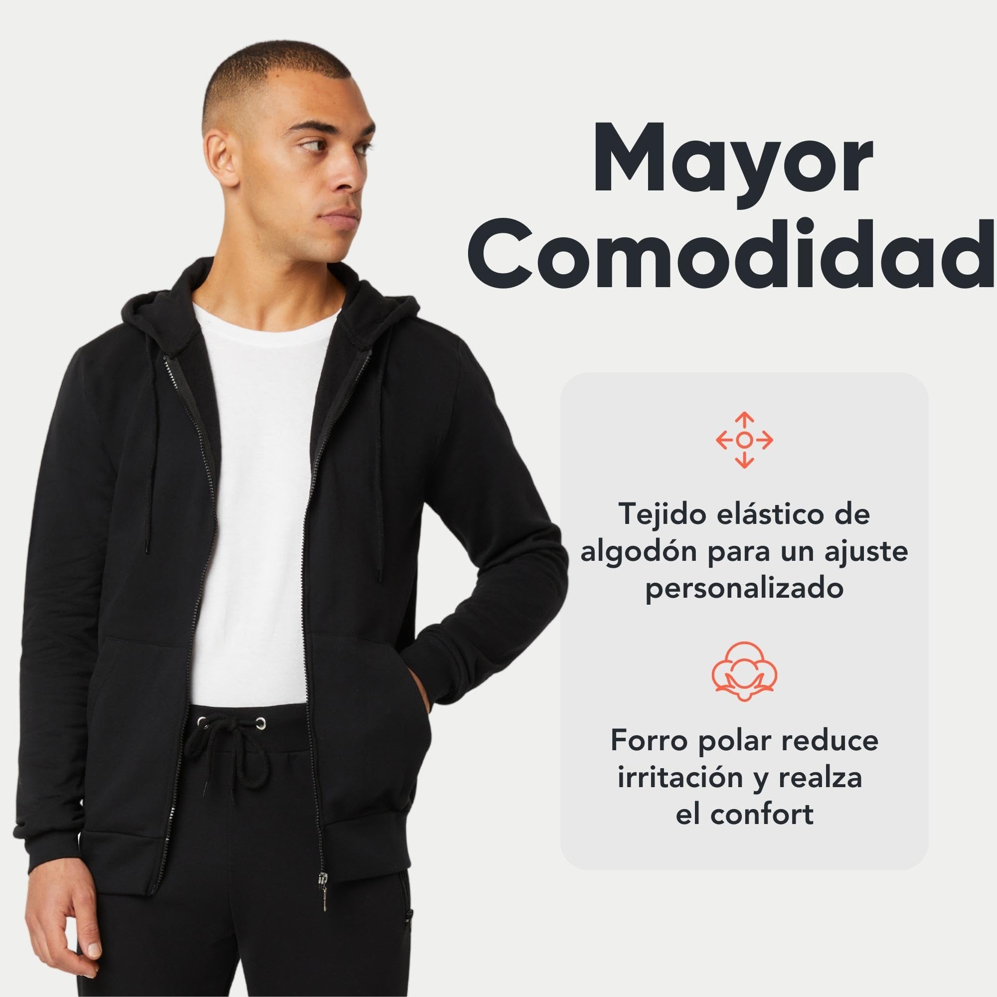 FM London Sudadera con Cremallera para Hombre - Sudadera con Cremallera Ideal para Ropa Casual y Deportiva