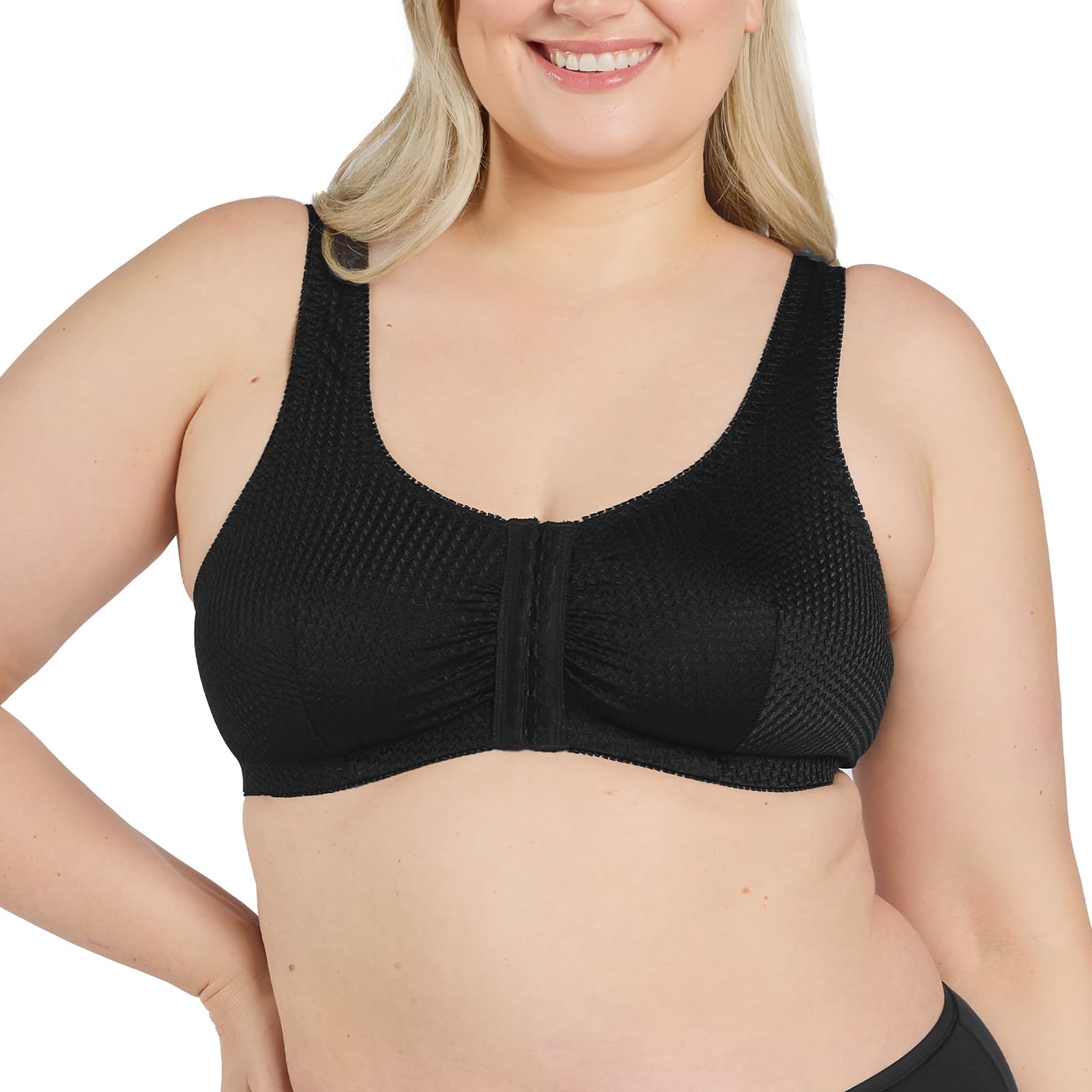 Photo 1 of Leading Lady Marlene Front-Closure Wireless Leisure Bra - Comfortable Plus Size Bras For Women