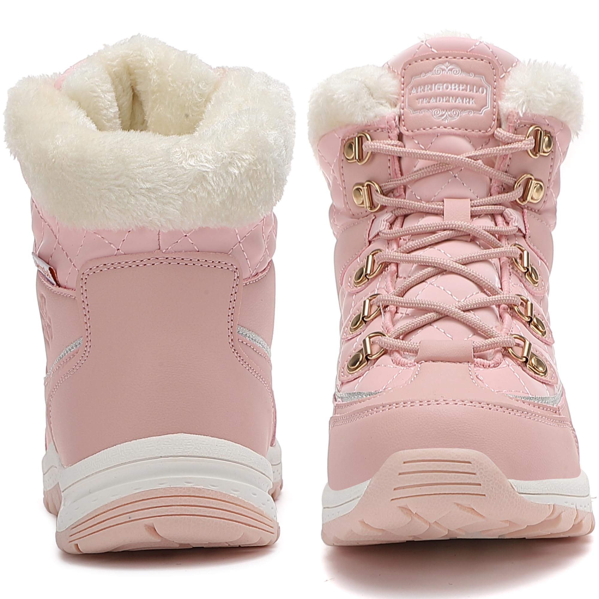 ARRIGO BELLO Donna Stivali da Neve Invernali Scarpe Allineato Pelliccia Caloroso Caviglia Piatto Stivaletti Sportive Boots Escursionismo 36-41