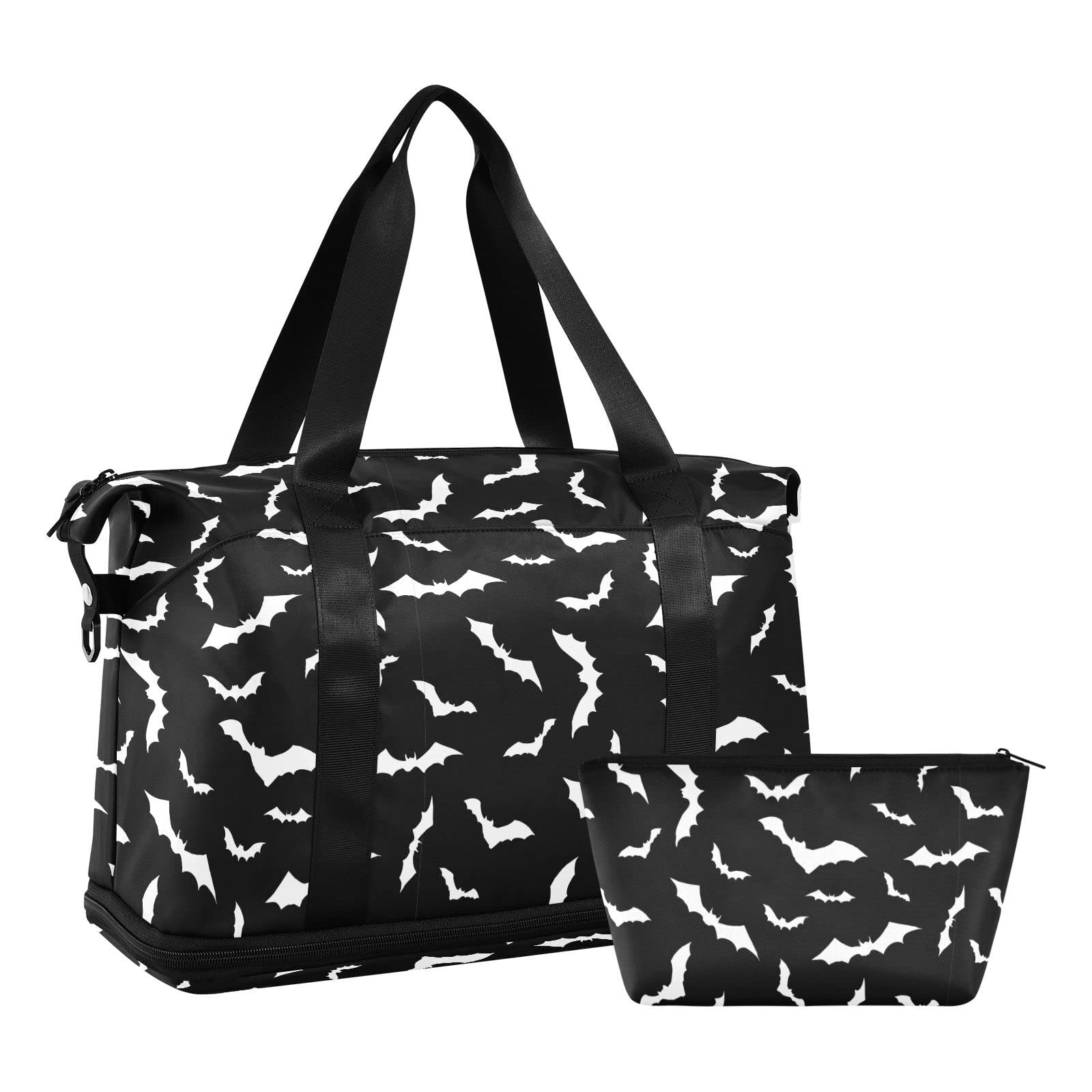 Women's Weekender Duffle Bag for Travel and Gym with Toiletry and Shoes Compartment