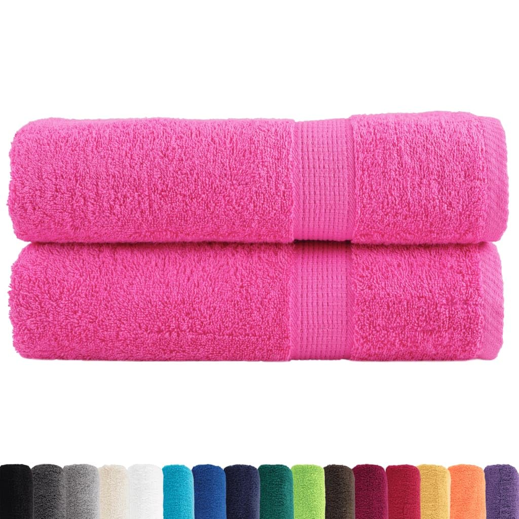 SOLUND - Juego de 2 toallas de baño premium (100 x 150 cm, 600 g/m², algodón con certificado Öko-Tex, toalla de rizo absorbente con práctica fijación para colgar)