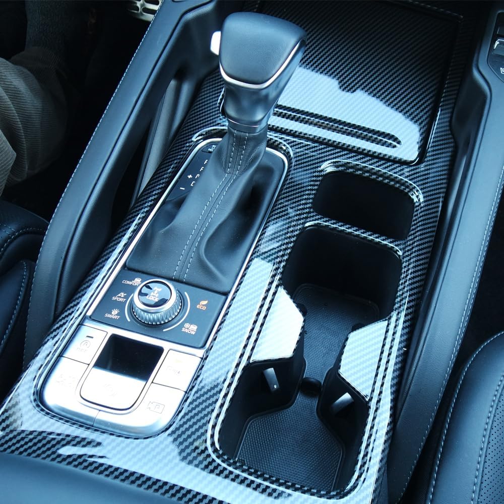 YOUTOOCAR Gear Shift Panel Cover Trim Compatible with Kia Telluride 2020-2025 Accessories (Carbon Fiber Pattern)