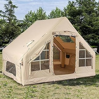 3-5 人家族のキャンプ、6m² の友人、家族、旅行のためのポンプ、屋外のグランピングのテントの大きい家族のテントが付いている防水 4 季節の気球のテントの膨脹可能なテント