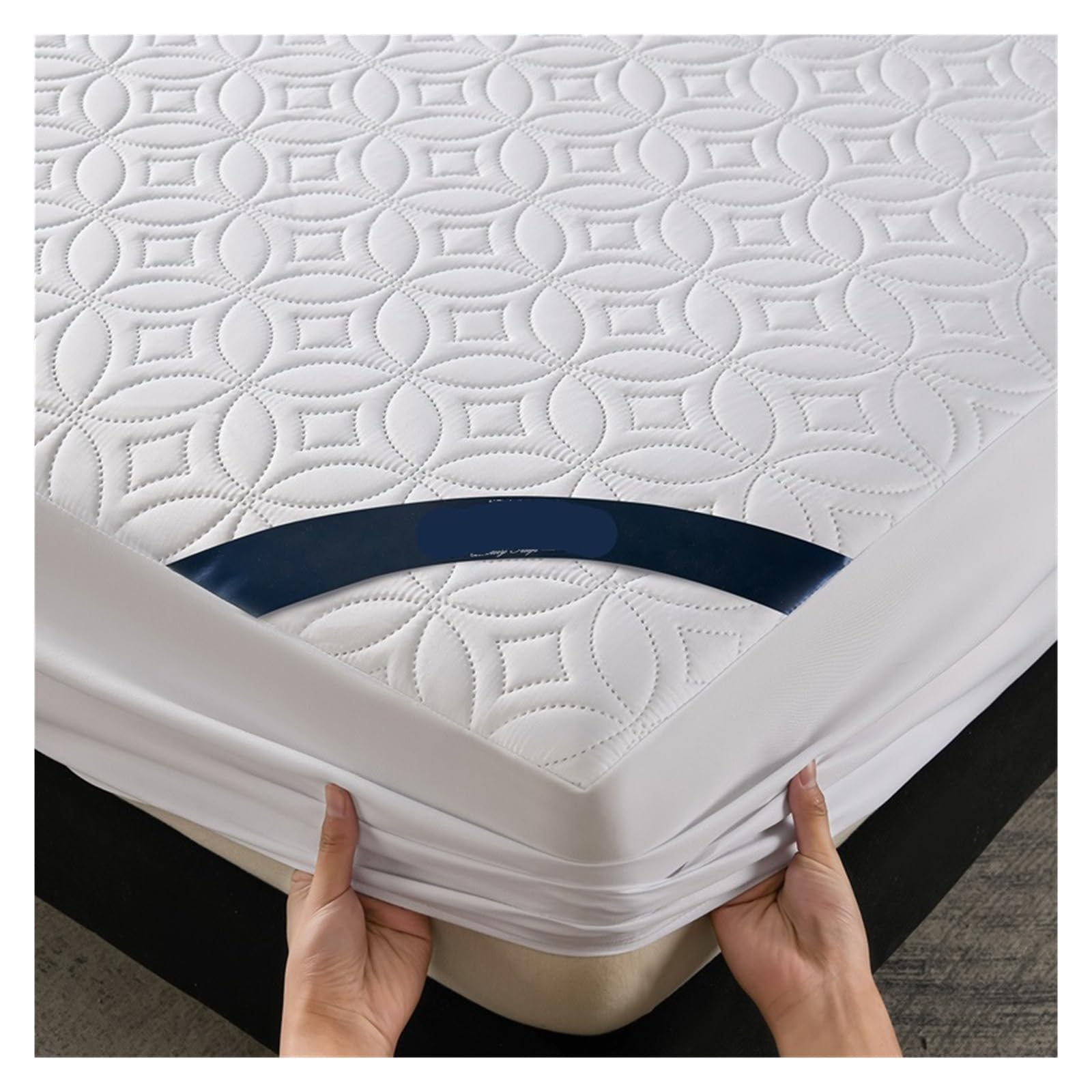 Protège-matelas imperméable contre les taches alèse blanche sans bruit 30cm