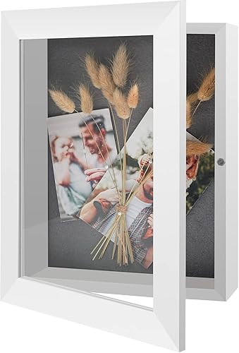 Golden State Art - Caja de exhibición de 2 pulgadas de profundidad, ideal para collages, colecciones, recuerdos disponible en Yaxa Peru